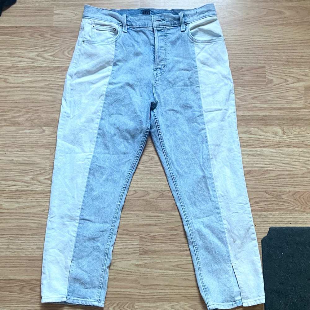 GAP two tone straight jeans